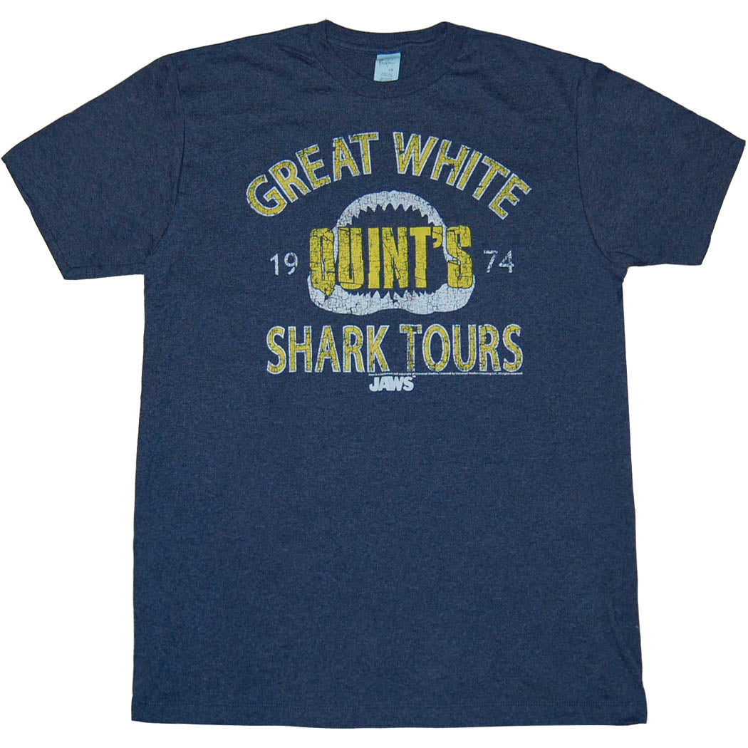 QUINT'S AMITY ISLAND T-Shirt Jaws Movie Halloween Costume Shark