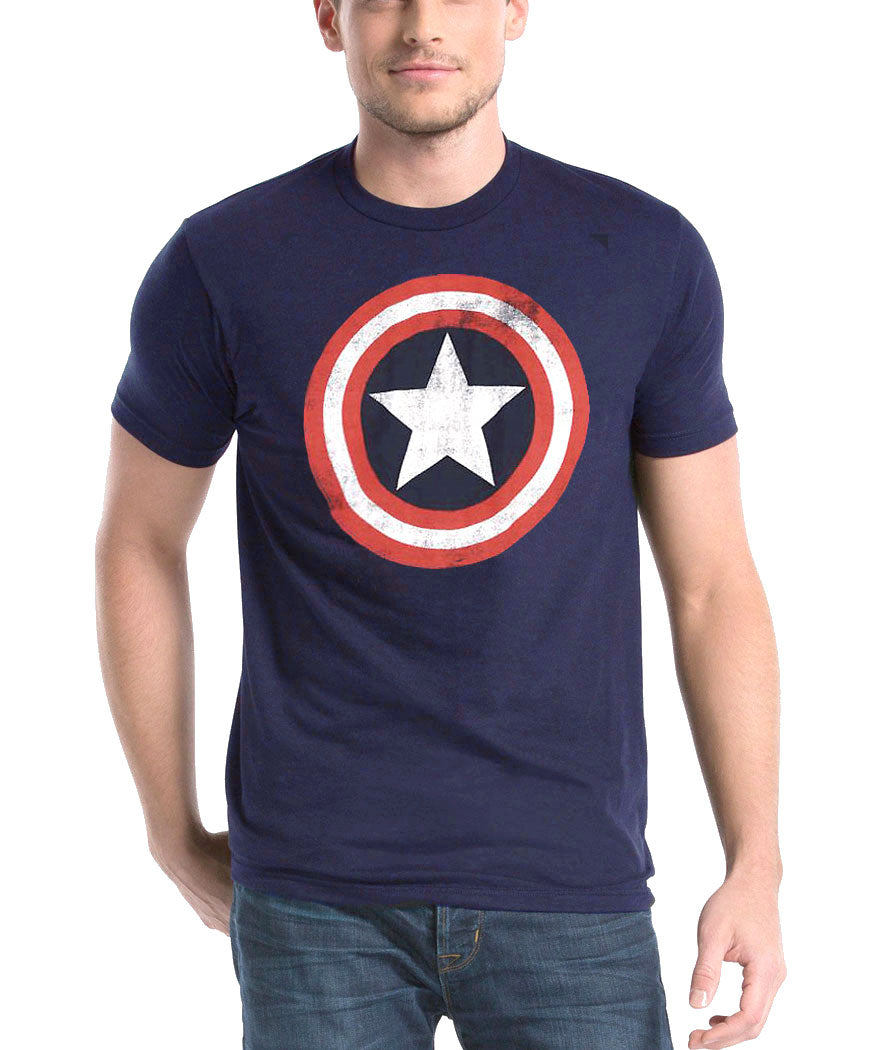 Captain America Distressed Shield T-Shirt