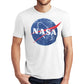 NASA Vintage Meatball Distressed Logo T-Shirt White