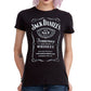 Jack Daniels Whiskey Old No. 7 Tennessee Label Junior Ladies T-Shirt