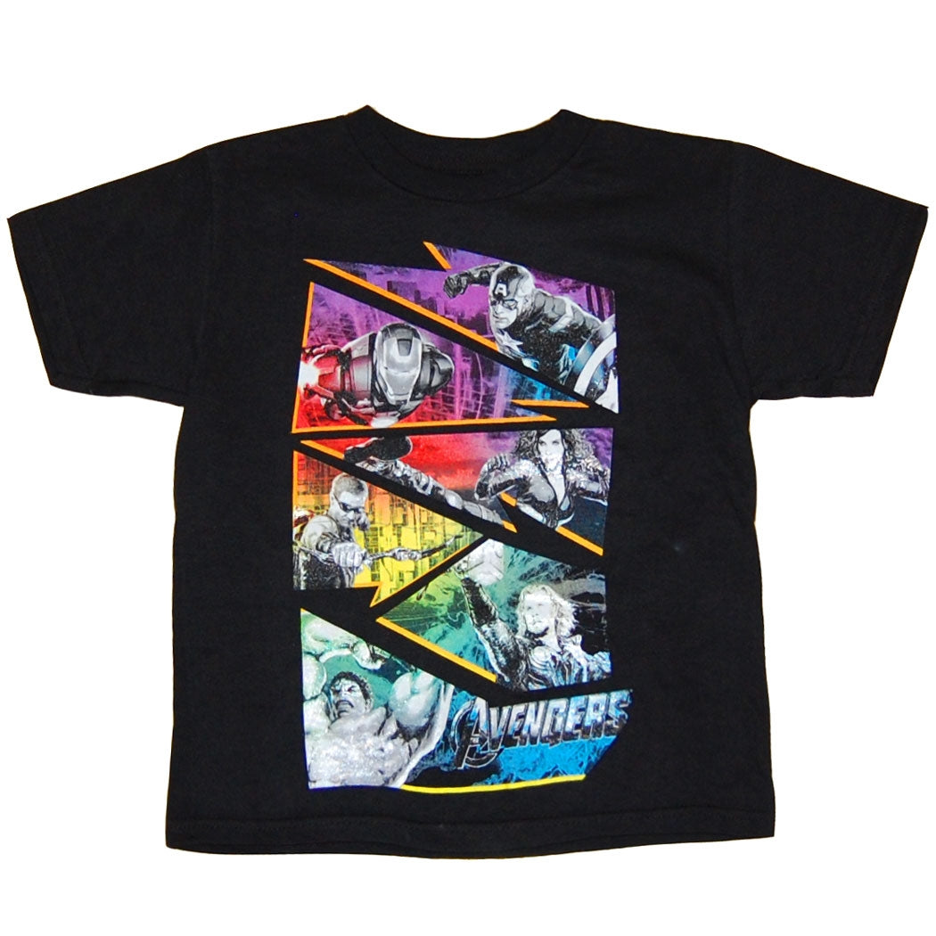 The Avengers Action Panels Youth T-Shirt