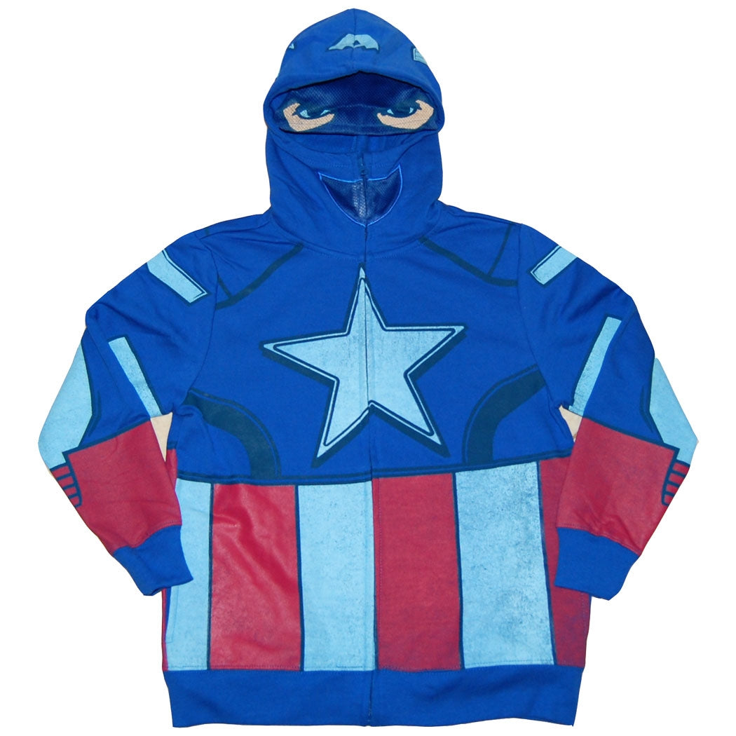 Captain America Costume Youth Kids Hoodie