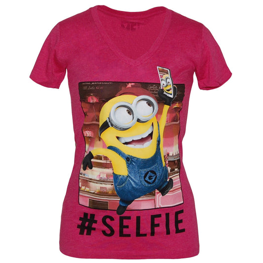 Despicable Me Selfie Minion Junior V-Neck Shirt