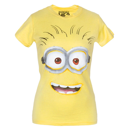 Despicable Me Minion Face Junior Ladies T-Shirt