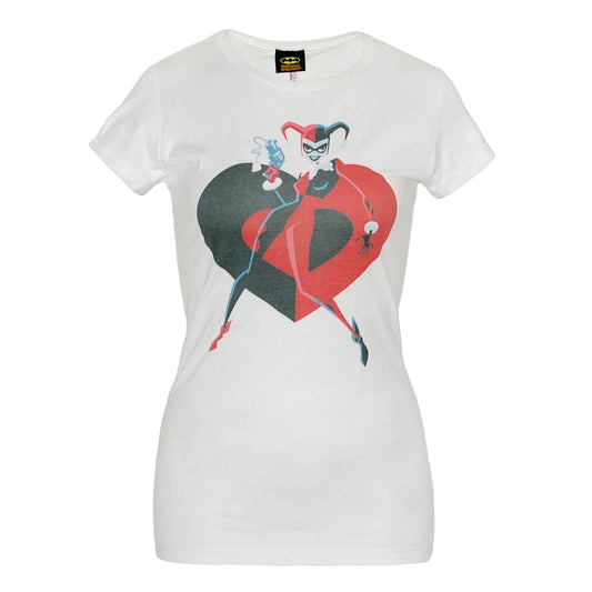 Harley Quinn Heart Junuior Ladies T-Shirt