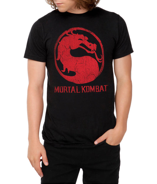 Mortal Kombat Classic Logo Distressed T-Shirt