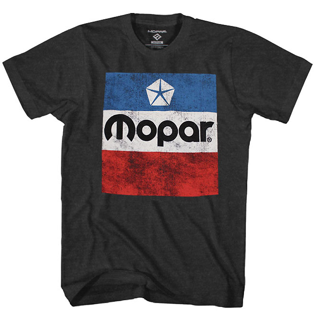 Mopar Classic Logo Distressed T-Shirt Charcoal