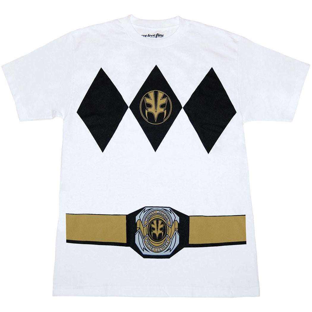 Power Rangers White Ranger with Belt Costume T-Shirt