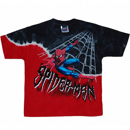 Spider-man Diagonal Tye Dye Youth Kids T-Shirt