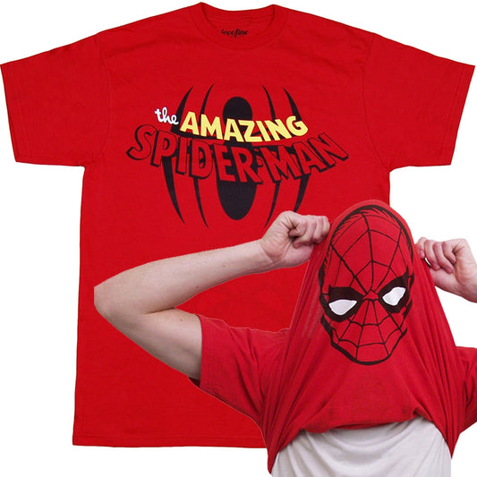 Amazing Spider-man Flip Over Spidey Mask T-Shirt