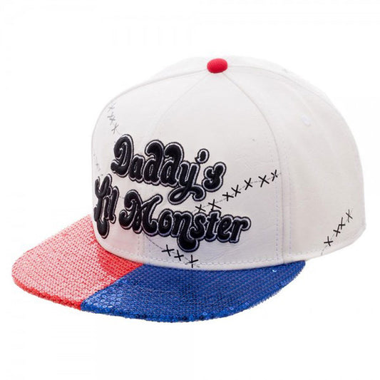 Suicide Squad Daddy's Lil Monster Sequin Snapback Hat
