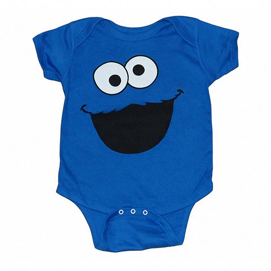 Cookie Monster Face Infant Onesie Romper