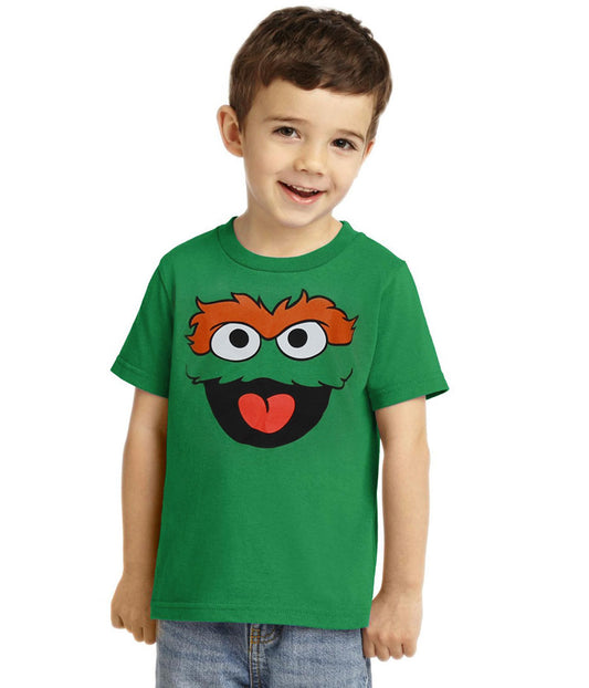 Sesame Street Oscar The Grouch Face Toddler T-Shirt