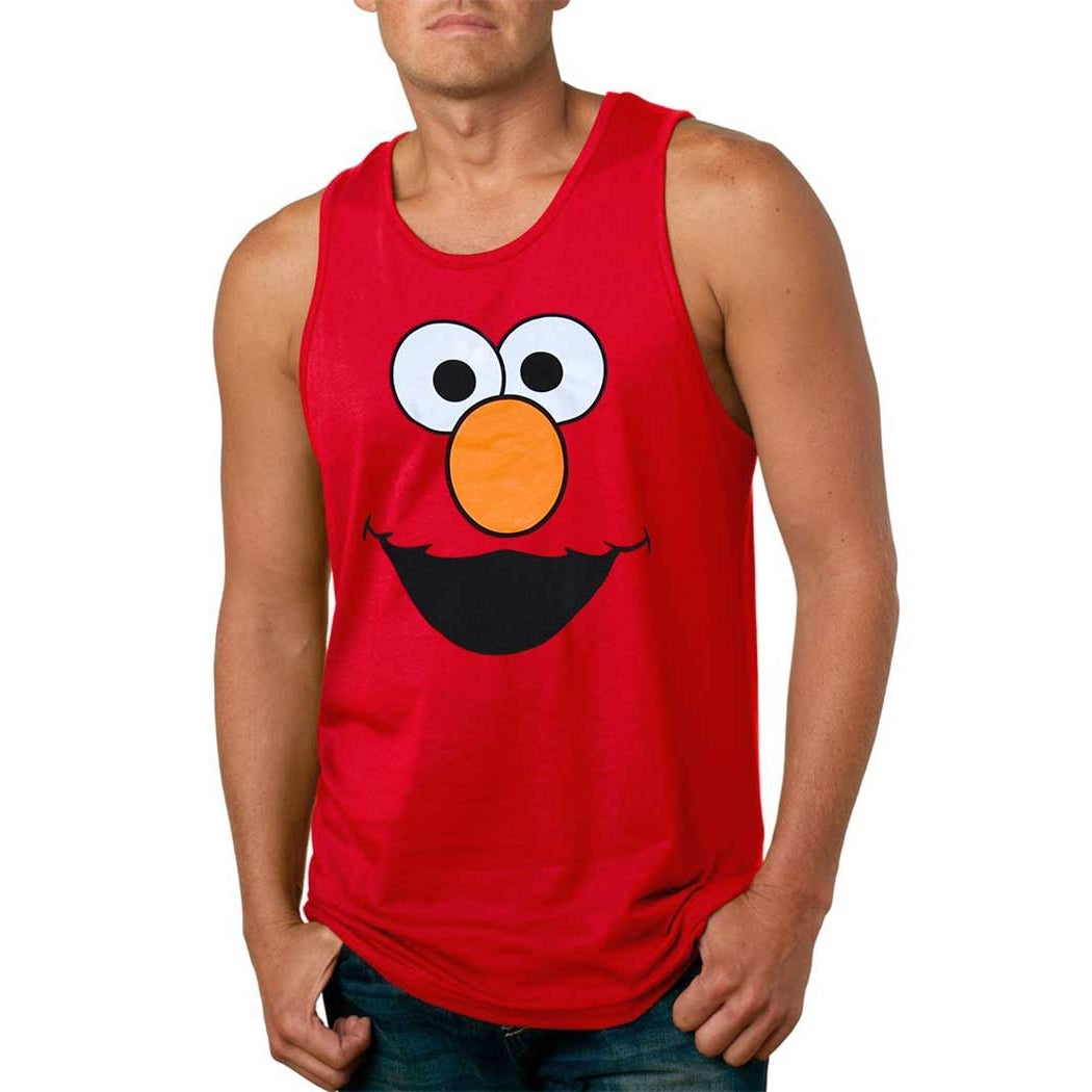 Elmo Face Adult Tank Top