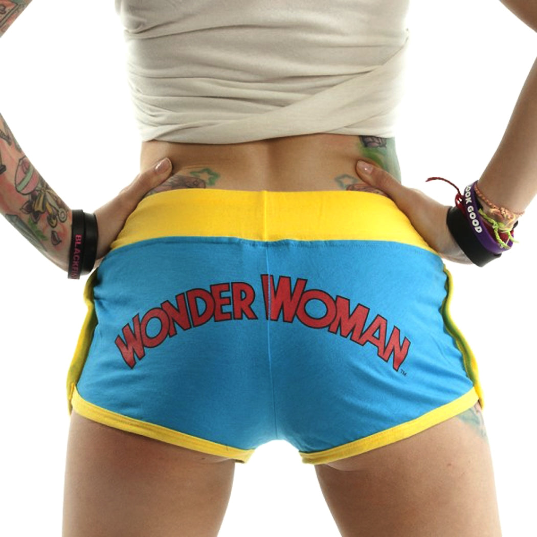 High Waisted Booty Shorts - Wonder Woman Inspired