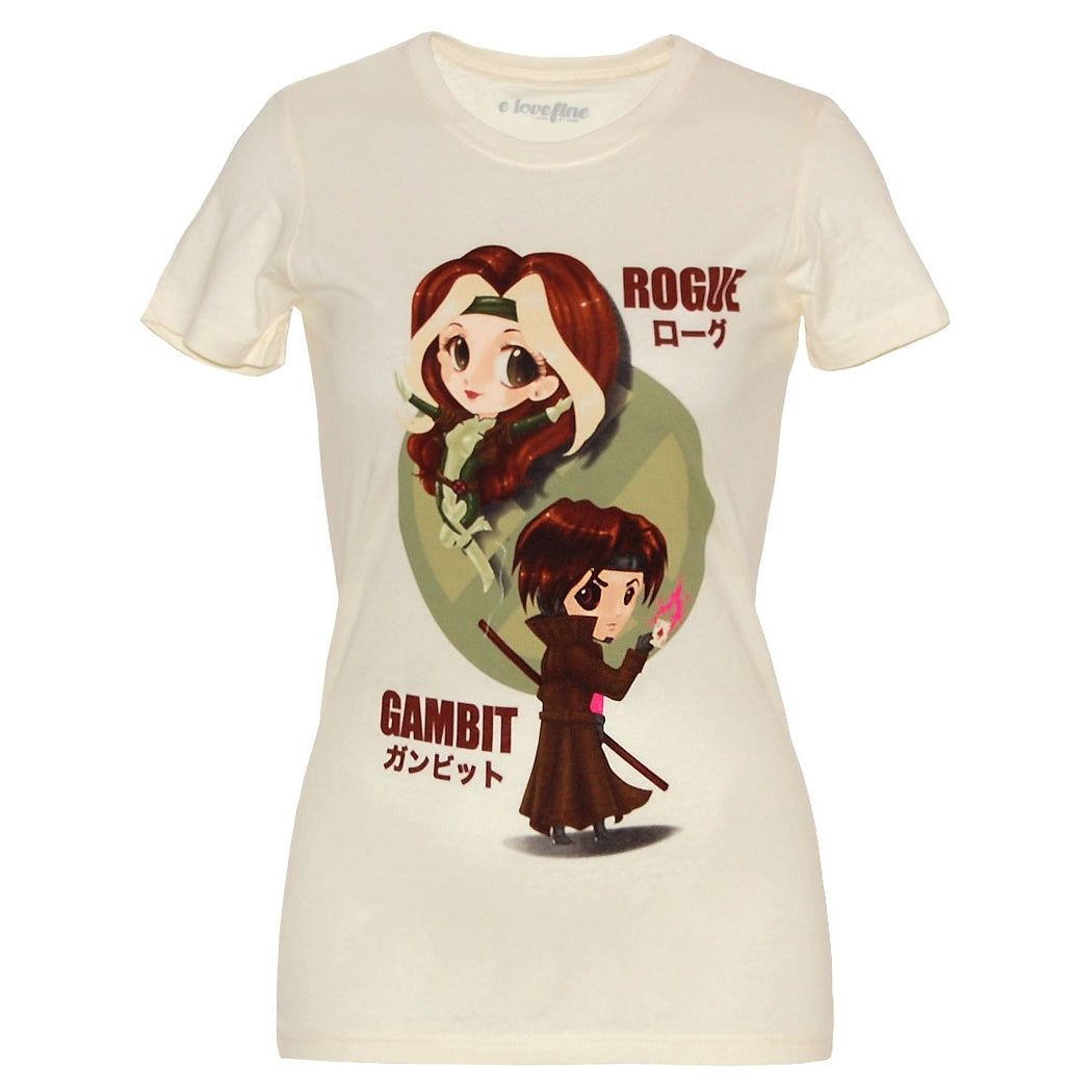 Kawaii Rogue and Gambit Junior T-Shirt